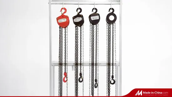 Bloco de polia de corrente de talha manual de corrente tipo HSZ de 2 toneladas
