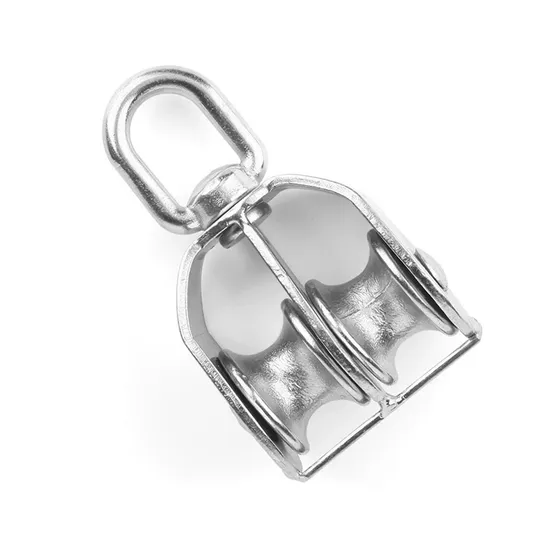 Preço de fábrica 304 Aço Inoxidável M15 Sistema de Polia Simples/Dupla Fio de Suspensão Roda de Reboque Corda Polia Bloco/Roda